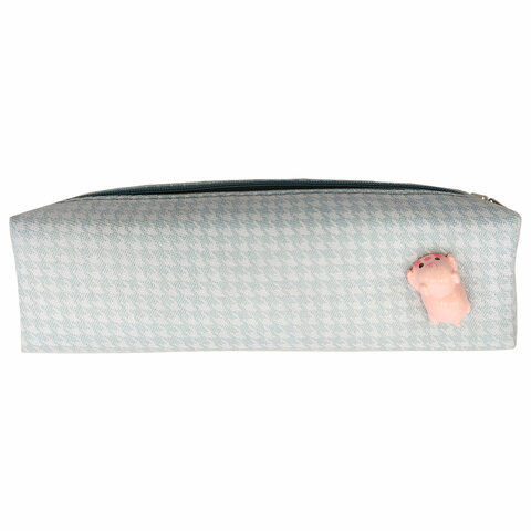 Пенал ЮНЛАНДИЯ ЮНИОР, 1 отделение, полиэстер, аппликация, "Piggy", 20х6х4 см, 273804