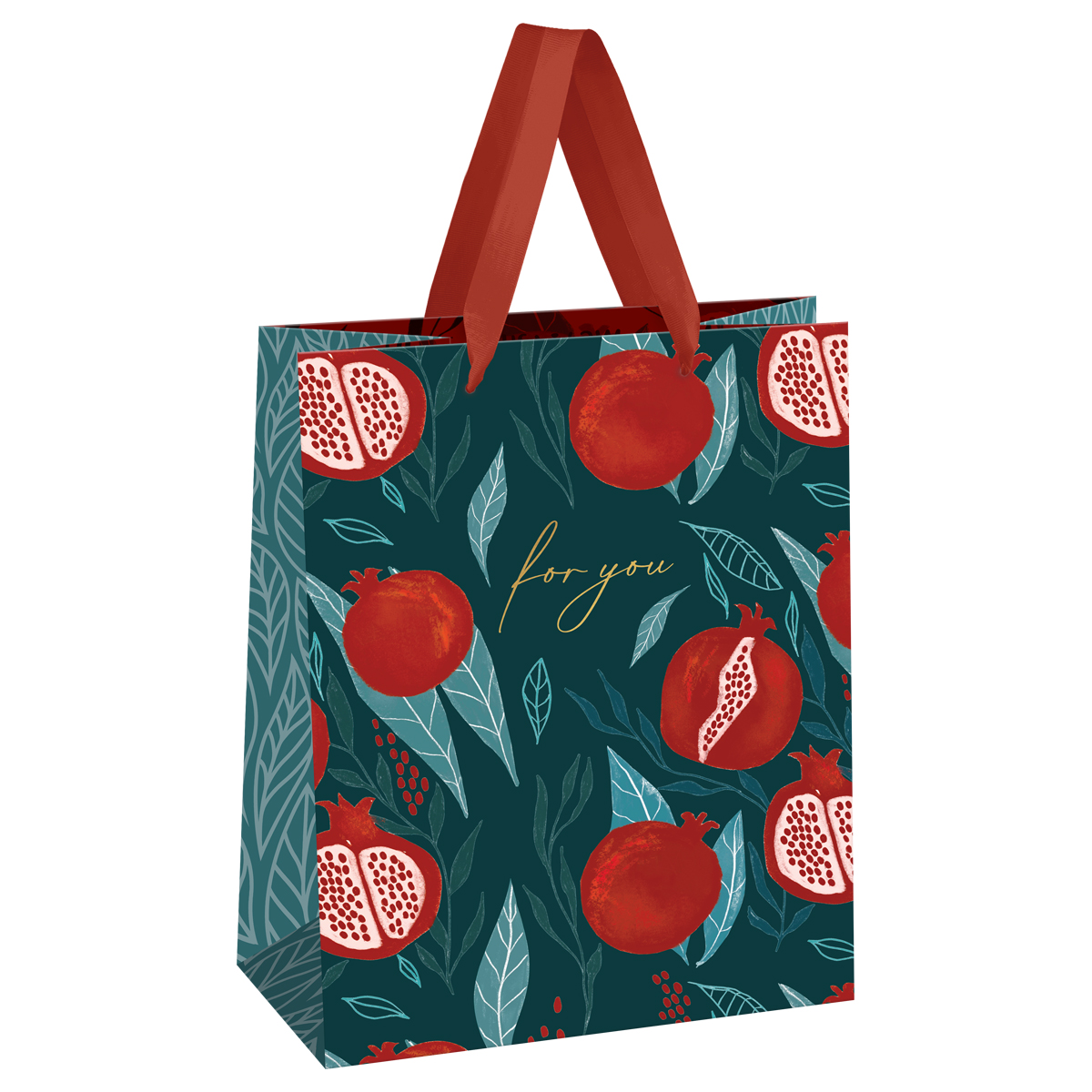 Пакет подарочный 18*23*10см MESHU "Pomegranate ", фольга, выборочный лак, матовая ламинация