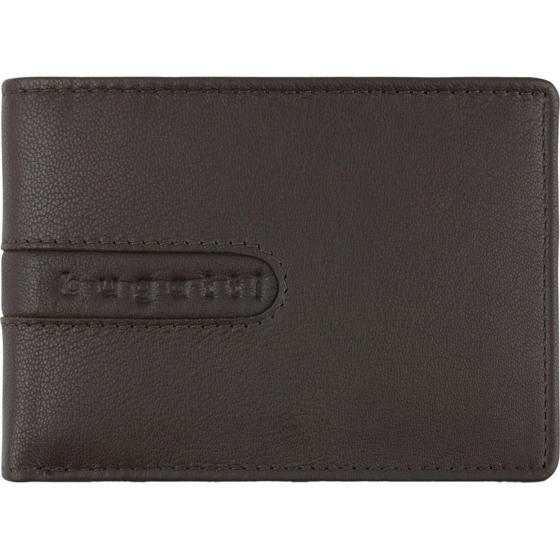 Портмоне BUGATTI Bomba, защ RFID,коричн,кожа козы/полиэс,12,5х2х9, 49135202