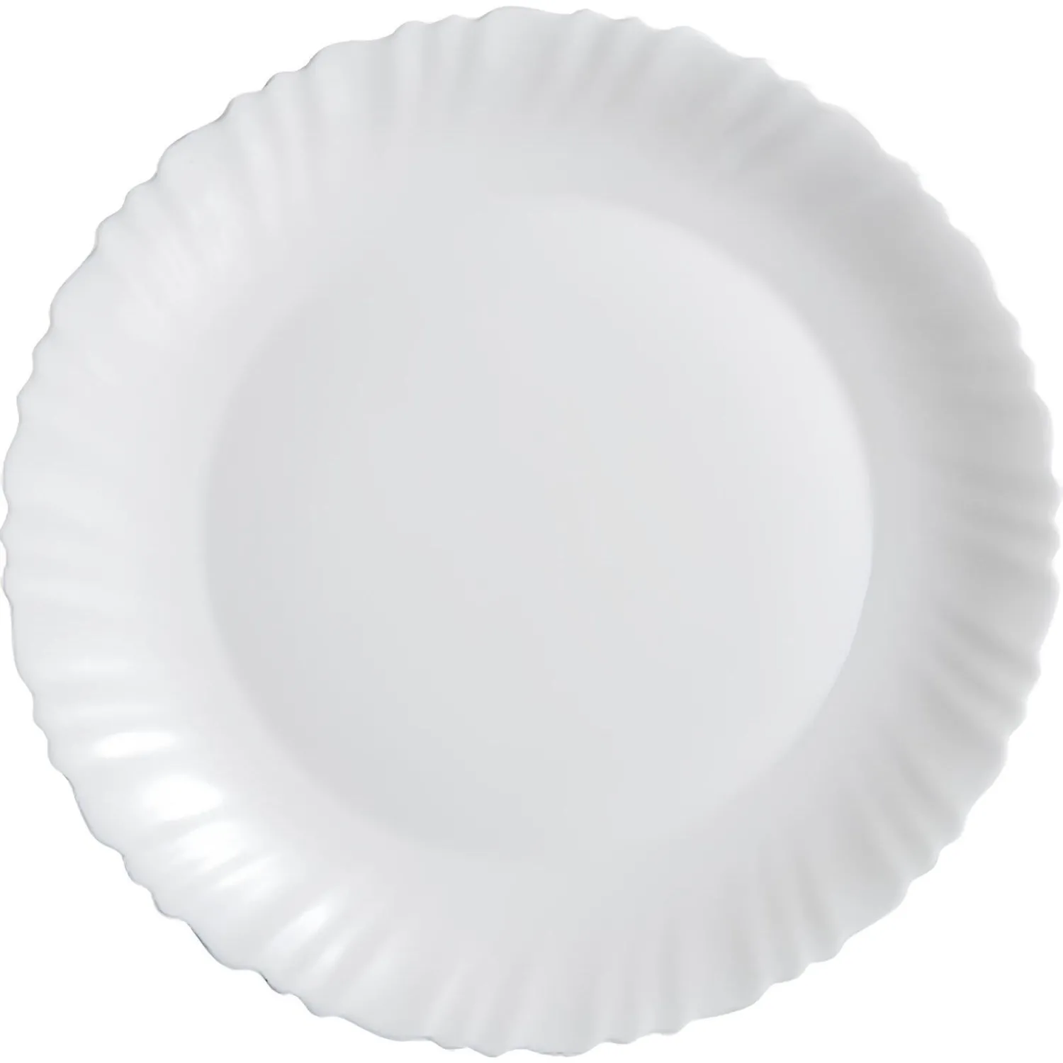 Тарелка  десертная Фестон 19см , стеклокерамика, белая, 6шт/уп