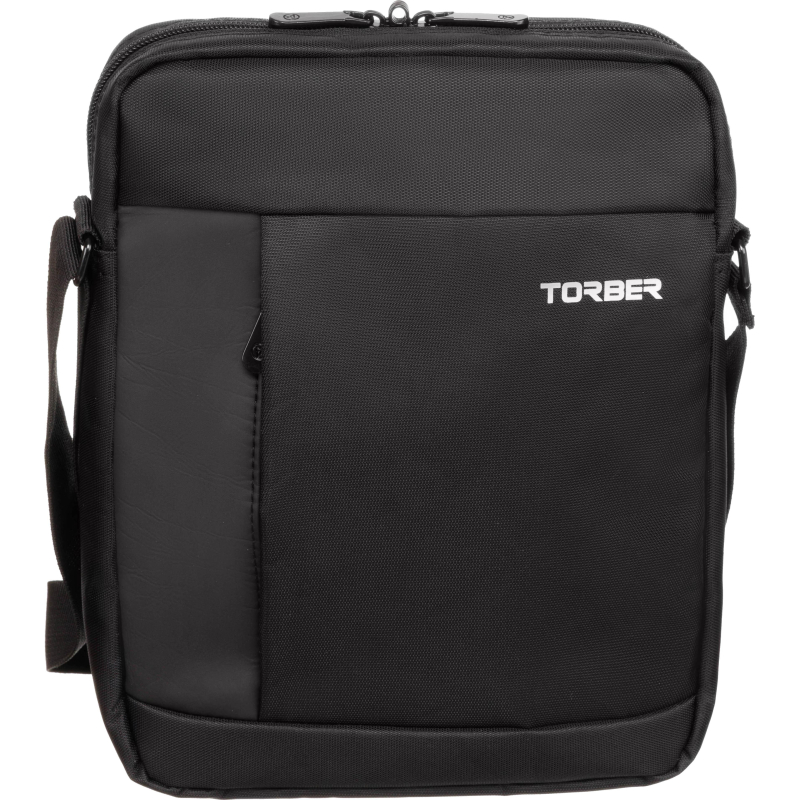 Сумка кросс-боди TORBER, черн, нейлон, 28х22х6 см, T7926-1