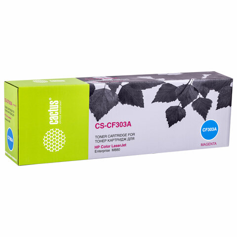 Картридж лазерный CACTUS (CS-CF303A) для HP Color LaserJet Ent M880, пурпурный, ресурс 32000 стр