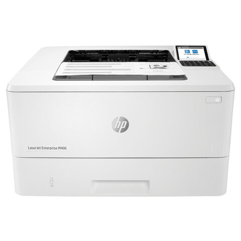 Принтер лазерный HP LaserJet Enterprise M406dn, А4, 38 стр./мин, 100 000 стр./мес, дуплекс, сетевая карта, 3PZ15A