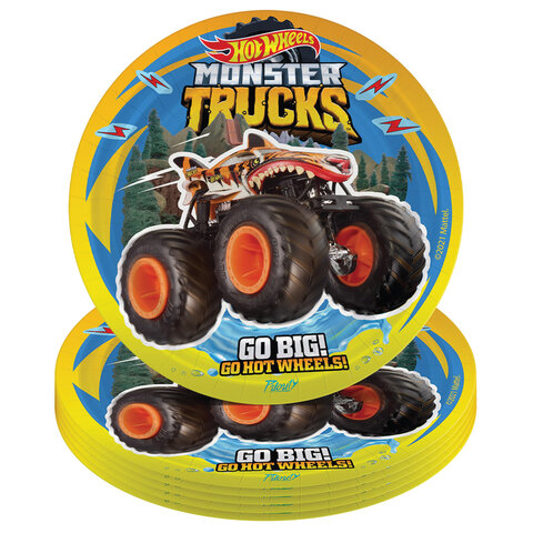 Тарелки бумажные 18 см, 6 шт., "Hot Wheels" PRIORITY, БП-Т-ХВ-001