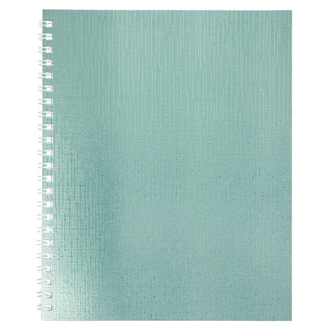 Тетрадь бумвинил А5 96 л., гребень, офсет №1, клетка, МЯТА, "Metallic", HATBER, 066857, 96Т5бвВ1гр