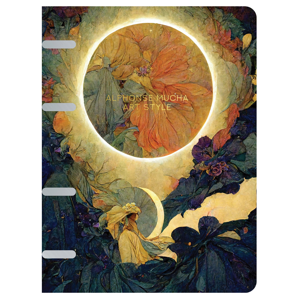 Тетрадь на кольцах А5, 80л. ЛАЙТ, кожзам, Greenwich Line "Art style", тон. блок