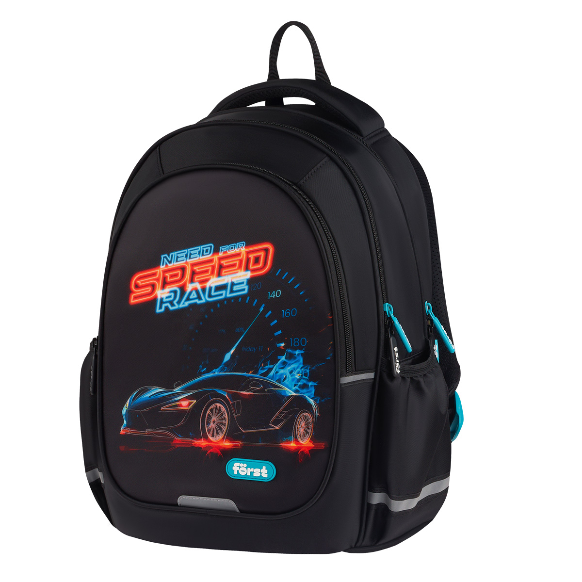 Рюкзак Först F-Cute "Need for Speed" 37*29*17см, 3 отделения, 2 кармана, анатомическая спинка