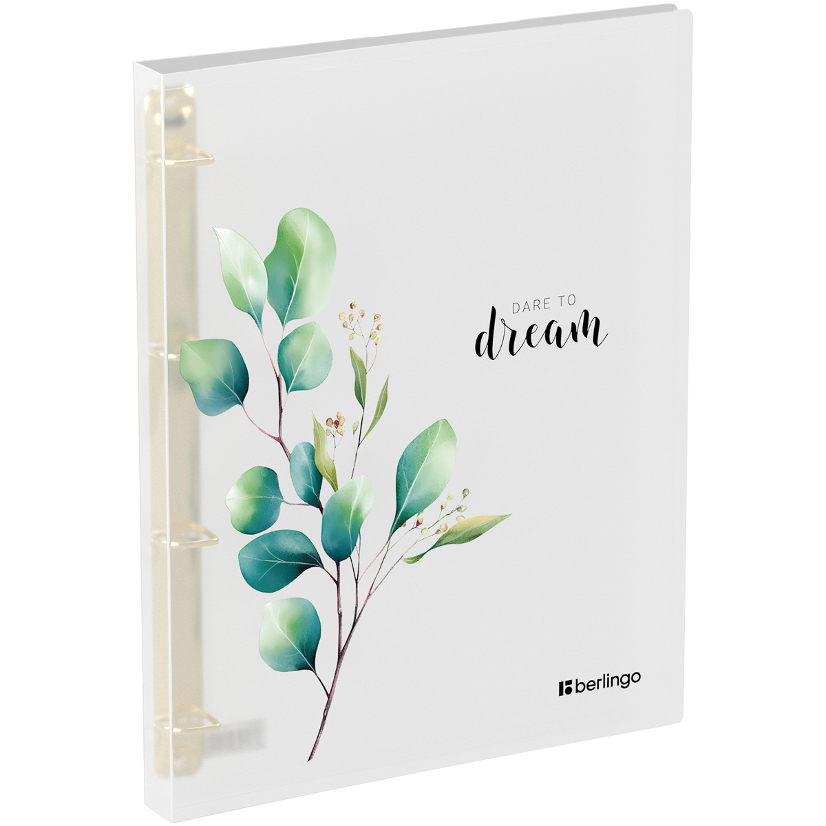 Папка на 4 кольцах Berlingo "Spring", 24мм, 600мкм, с рисунком, D-кольца