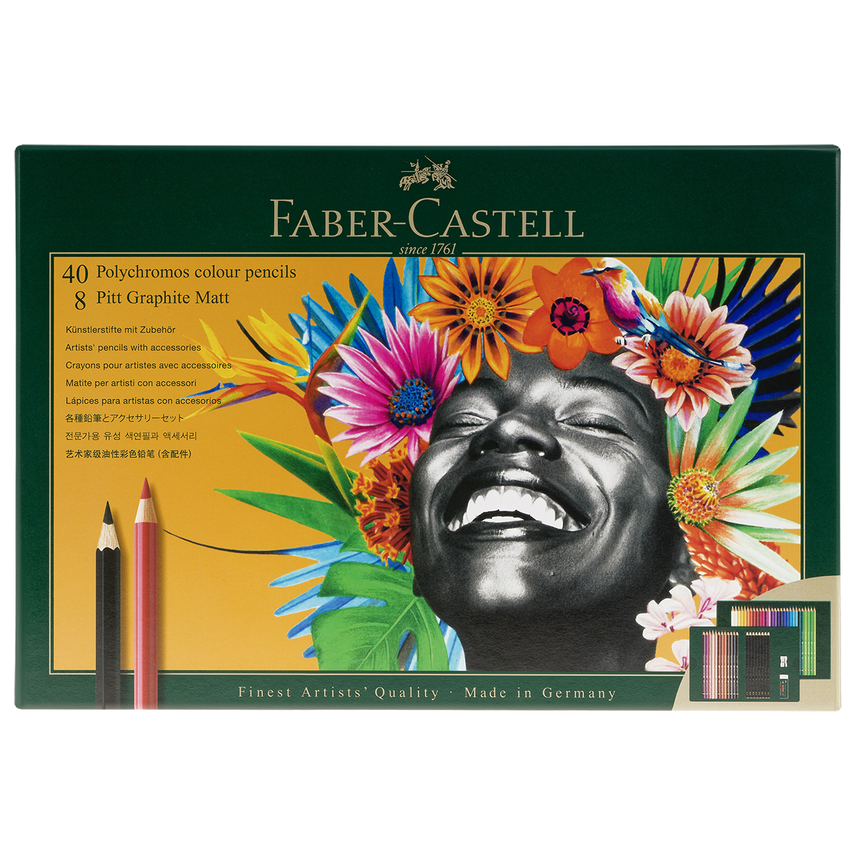 Набор художественных изделий Faber-Castell "Polychromos & Pitt Graphite Matt ", 50 предметов,  студийная коробка
