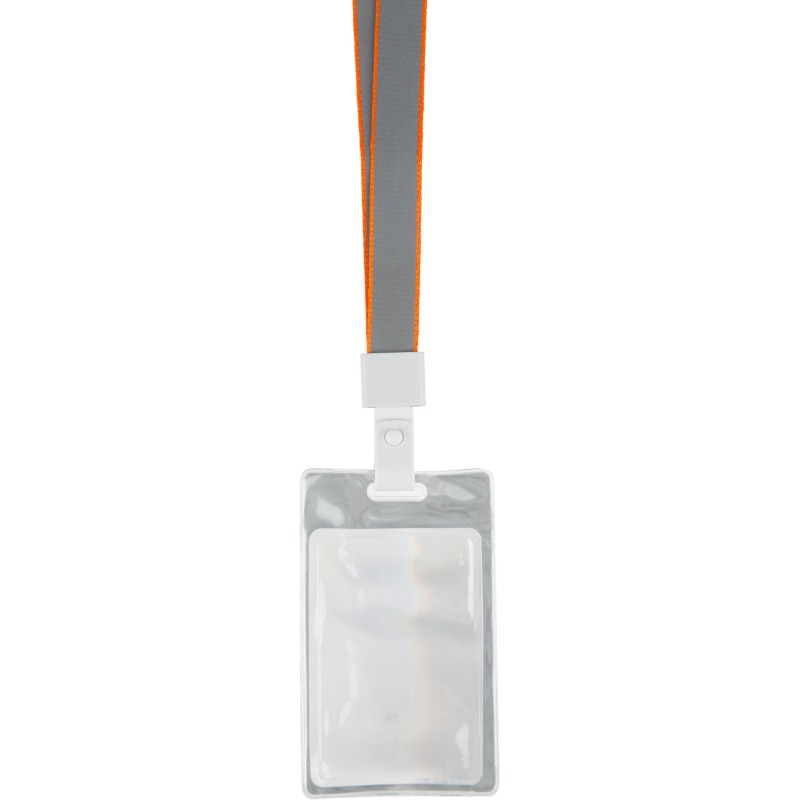 Бейдж Attache 210х80мм со светоотражающей полосой, серый  LEP-3V-1R_553