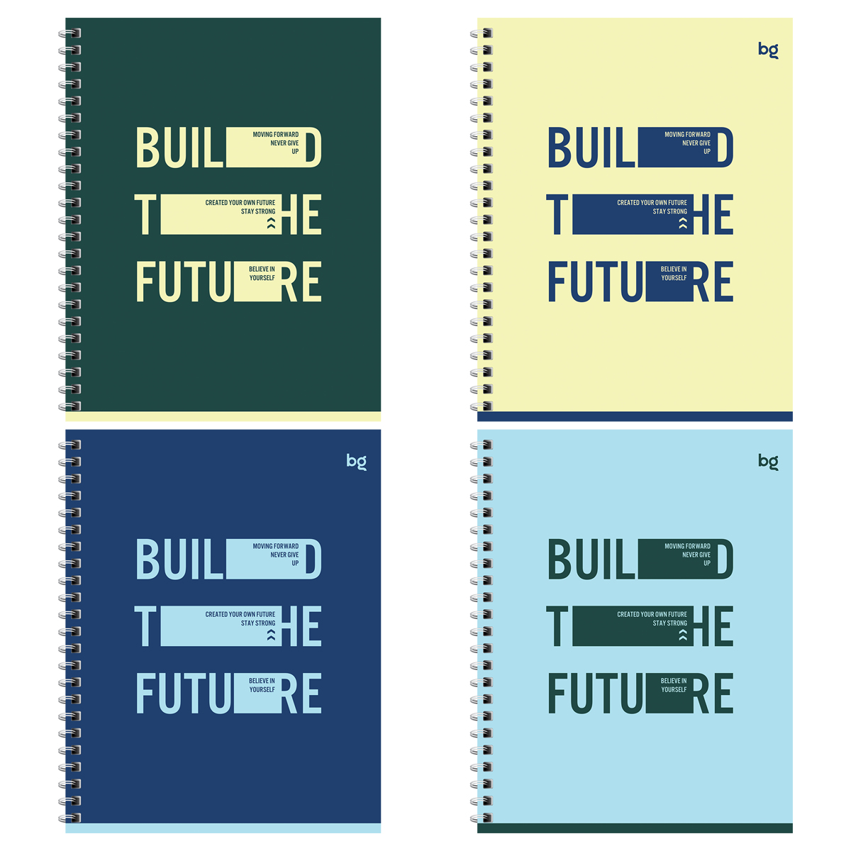 Тетрадь 96л., А5, клетка на гребне BG "Строить будущее", матовая ламинация, выб.лак