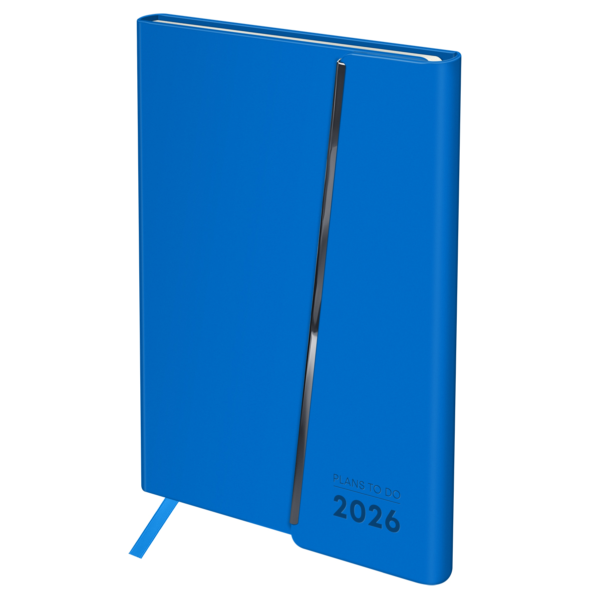 Ежедневник датированный 2026г., А5, 176л., твердый переплет, кожзам Soft touch, BG "Magnet. Blue", синий, магнитный клапан