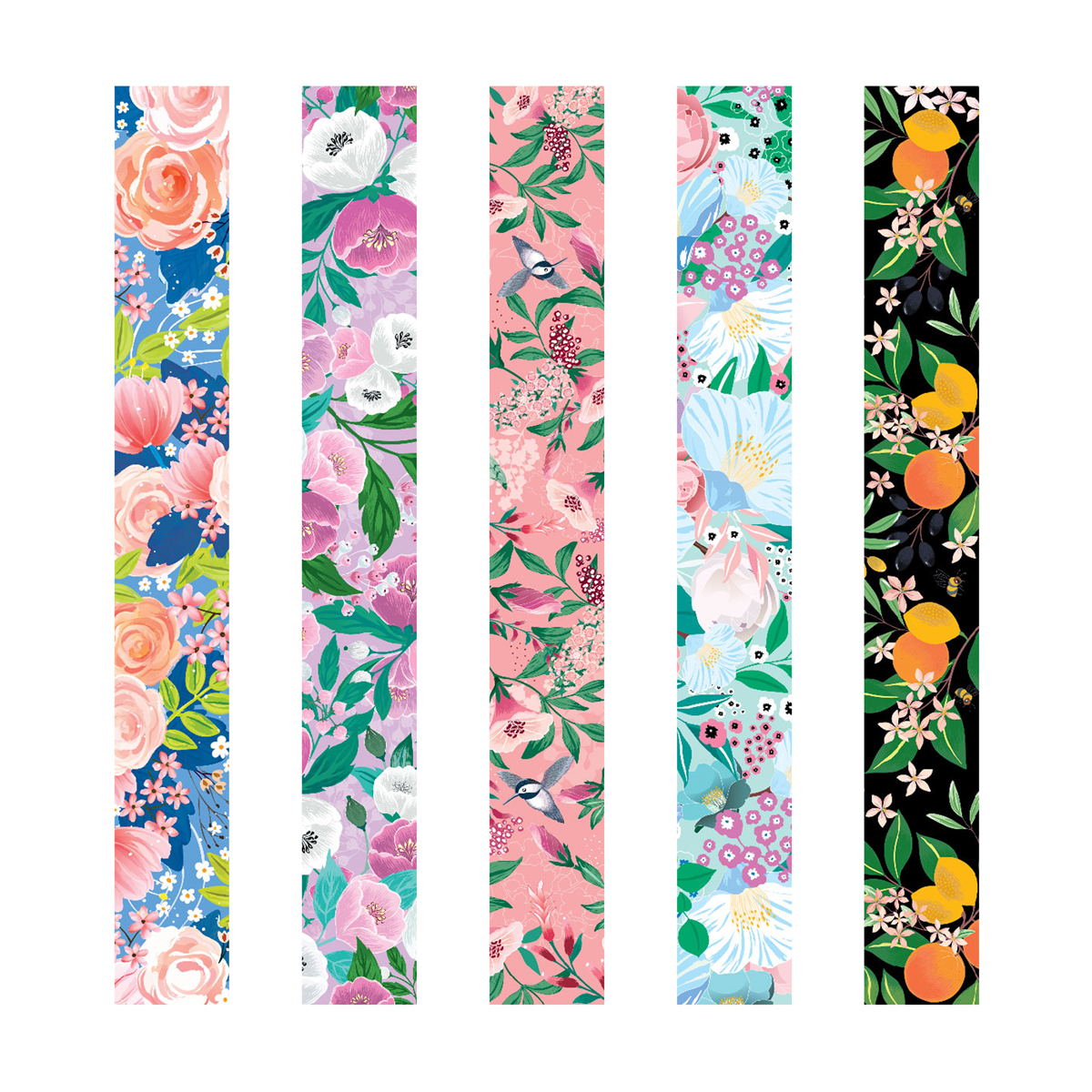 Закладка - магнит для книг, 25*195мм, ArtSpace "Flowers", блестки