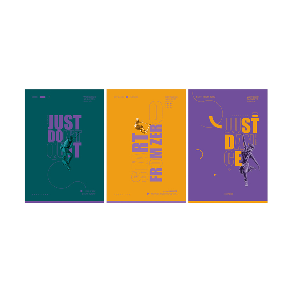 Тетрадь 96л., А4, линия BG "Начни с нуля", выборочный лак