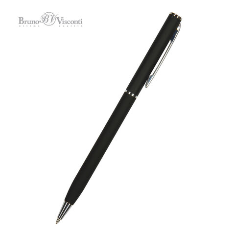 Ручка шариковая BRUNO VISCONTI "Palermo", черный металлический корпус, 0,7мм, синяя,, 20-0250/01