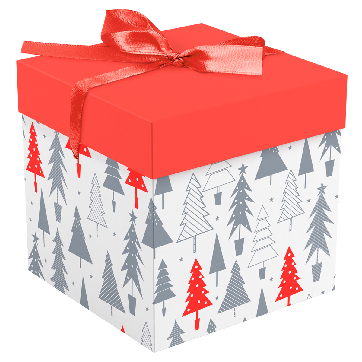 Коробка складная подарочная MESHU "Scandi", (20*20*20см), с лентой