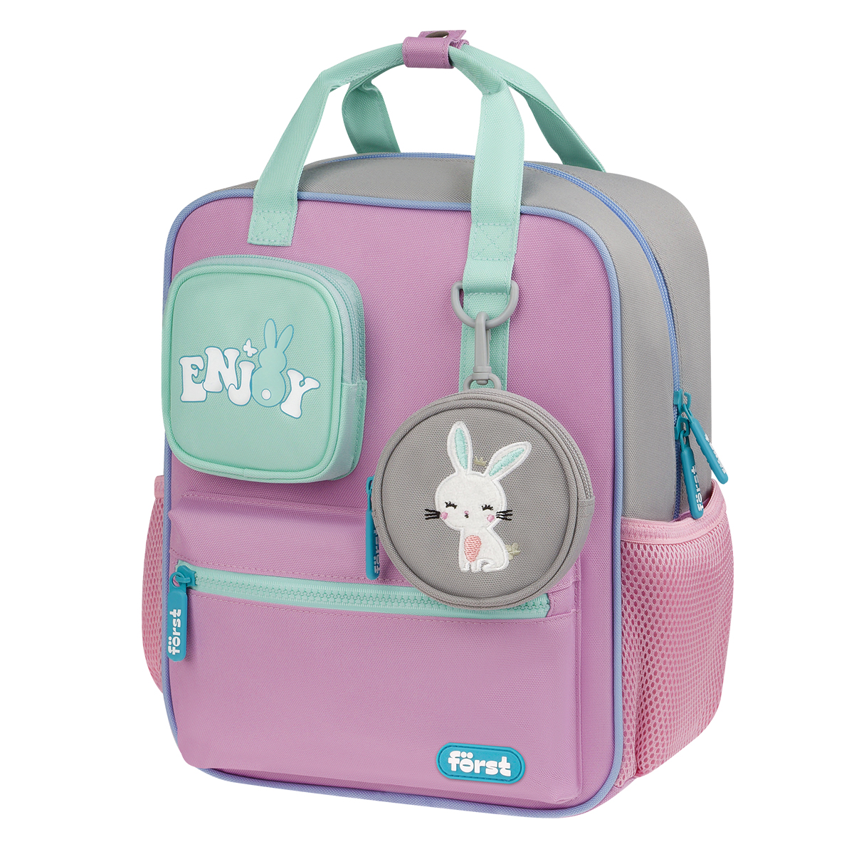 Рюкзак Först F-Kids "Enjoy!" 30,5*25,5*12см, 1 отделение, 5 карманов, эргономичная спинка