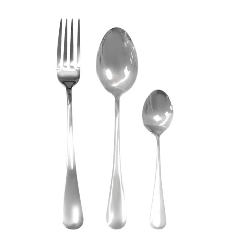 Набор столовых приборов STANDARD 18 шт, 6 персон серебристый нерж. сталь, гофрокартон, 881141, 609074