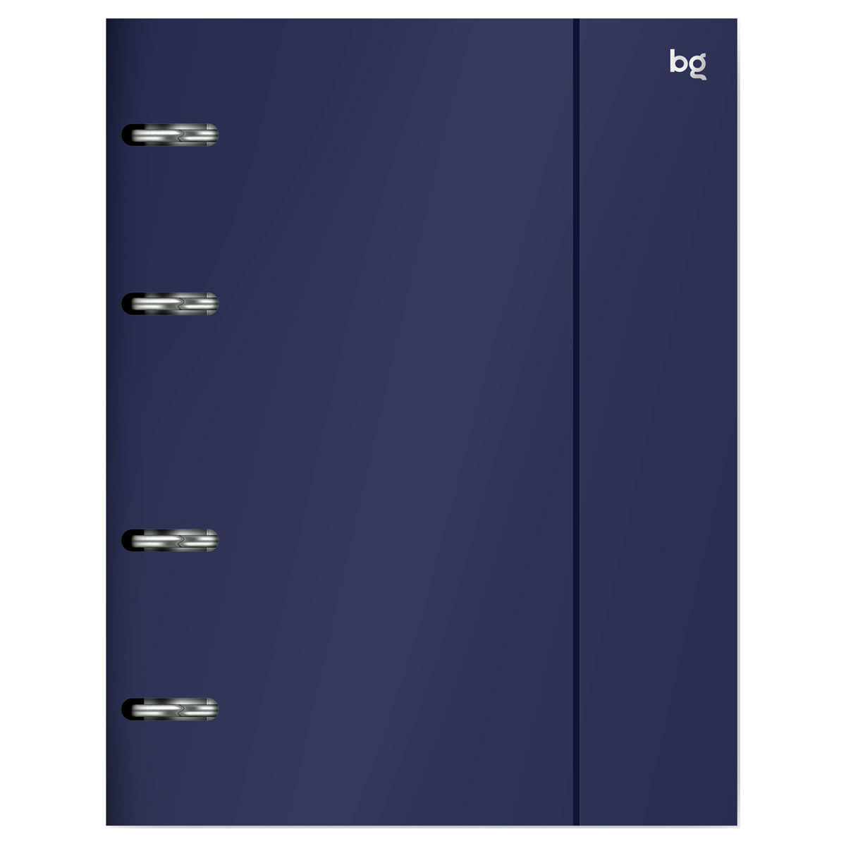 Тетрадь на кольцах А5, 120л., BG "Base", пластиковая обложка, синий, с резинкой