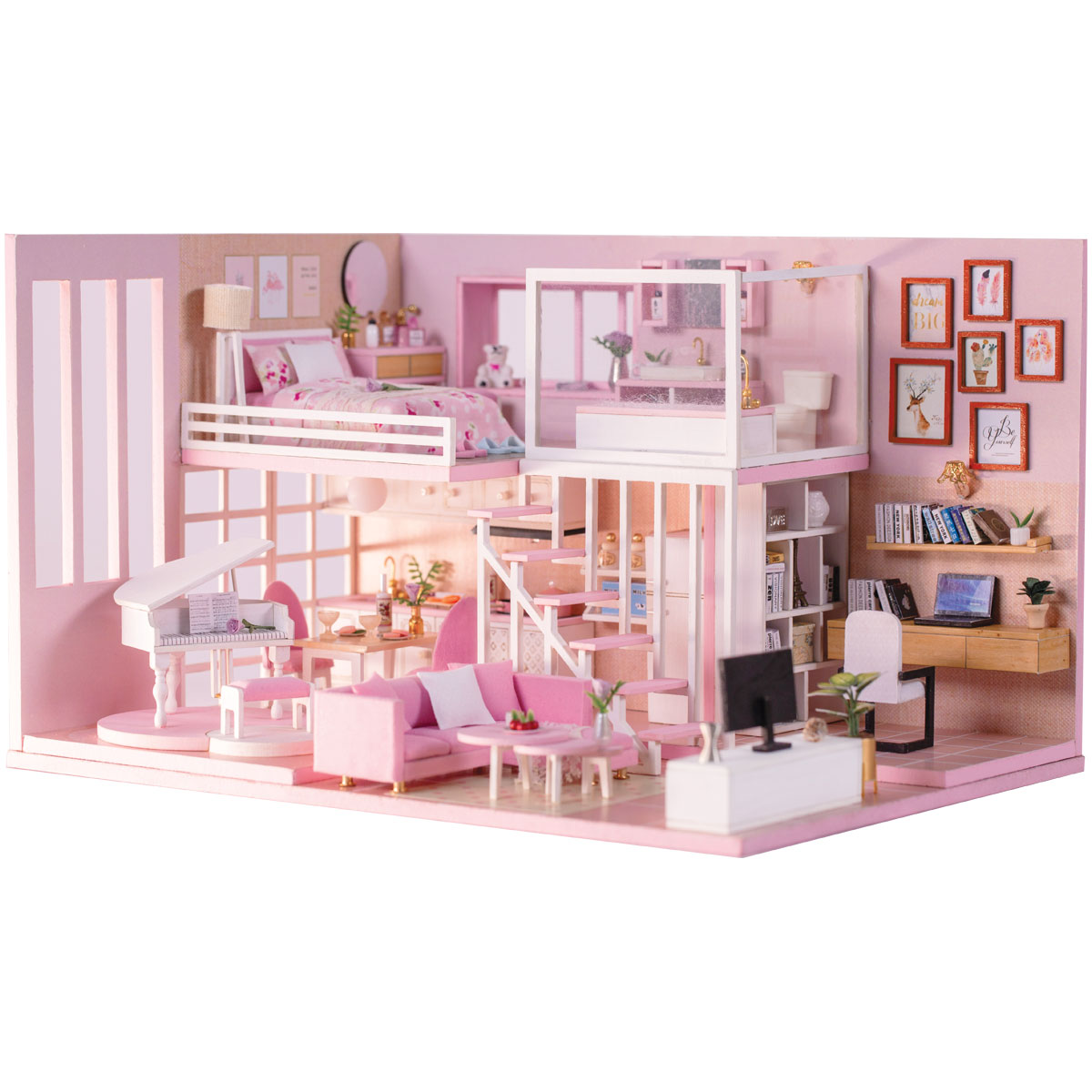 Сборная модель ТРИ СОВЫ, Румбокс "Нежная студия", 25.4*19,7*16см, картонная коробка